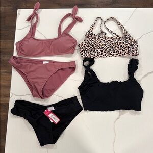 Target Bikini and Top Set in Pink, Leopard, and Black